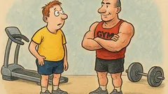 Dowcip: Zapytalem trenera na siłowni, jaki sprzęt...