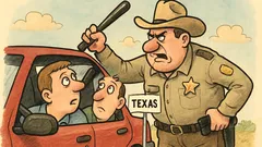 Dowcip: Policjant podchodzi do zatrzymanego auta, bęc