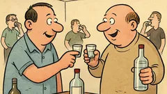 Dowcip: Impreza informatyków. Wódka leje się...