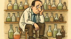 Dowcip: Wszędzie butelki, a chemik nadal trzeźwy