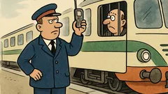 Dowcip: Wsiadam do pociągu do Wołomina, płacę...