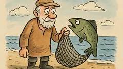 Anegdota: Pewnego dnia stary człowiek zarzucił sieć...