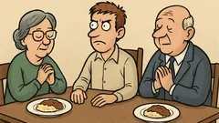 Dowcip: Co robi ateista poproszony o modlitwę?