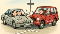 Dowcip: Wczoraj na skrzyżowaniu równorzędnym zderzyły się