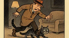Dowcip: Człowiek dobrze wychowany spotyka kota w ciemności
