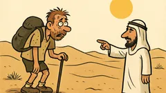 Dowcip: Na pustyni turysta pyta Beduina...