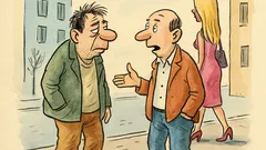 Dowcip: Spotyka się dwóch przyjaciół, jeden milczy