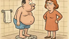 Dowcip: Mąż wchodzi na wagę łazienkową i