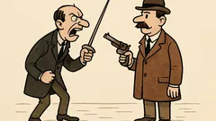 Dowcip: Oszust! Podlec! Wyzywam cię na pojedynek