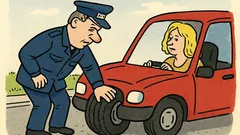 Anegdota: Drogówka zatrzymuje blondynkę...
