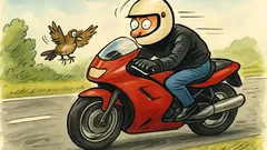 Anegdota: Motocyklista, wróbelek i... klatka