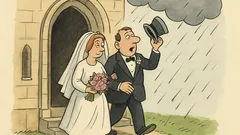 Dowcip: Z kościoła wychodzi młoda para, nagle