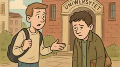 Dowcip: Student pyta kumpla – Dlaczego jesteś taki smutny?