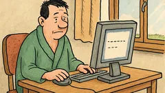 Dowcip: Niedzielny poranek, Józek otwiera Outlooka...