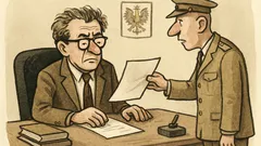 Dowcip: Profesor Miodek za komuny dostaje oświadczenie