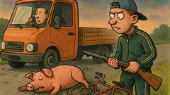 Dowcip: Młody dresiarz dostaje półciężarówkę...