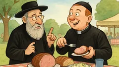 Dowcip: Rabin i ksiądz na pikniku...