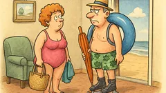 Anegdota: Żona mówi do męża przed plażą