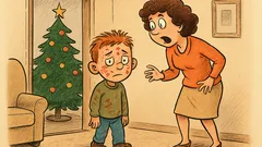 Anegdota: Antoś wraca z przedszkola podrapany