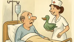 Dowcip: Prosty człowiek pierwszy raz w szpitalu...