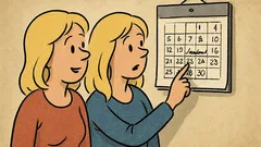 Dowcip: Dwie blondynki przeglądają kalendarz...