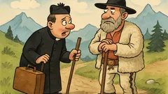 Anegdota: Ksiądz zgubił się w górach...