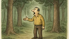 Dowcip: Facet samotny w lesie mówi głośno