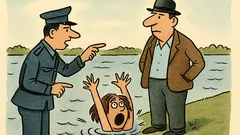 Dowcip: Dlaczego pan nie ratował żony?