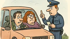 Dowcip: Faceta zatrzymuje policjant i pyta