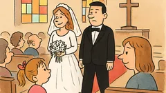 Dowcip: w kościele przed ślubem dziewczynka pyta mamę