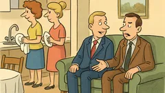 Dowcip: Po miłym obiedzie dwie pary wstają...