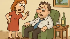 Dowcip: Przychodzi pijany mąż do domu...