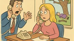 Dowcip: Mąż dzwoni do biura żony blondynki