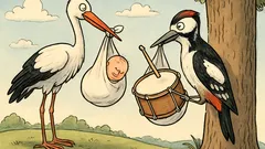 Dowcip: Dzieci przynosi bocian, a perkusistów...