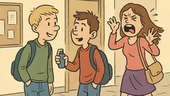 Dowcip: Rozmawia w szkole dwóch kolegów o Axe