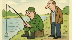 Kawał: Siedzi wędkarz nad rzeką...