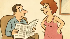 Dowcip: Mąż czyta gazetę i mówi do żony…
