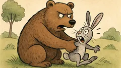 Dowcip: Niedźwiedź złapał zajączka, a ten...