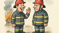 Dowcip: Spotyka się dwóch strażaków w knajpie