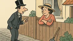 Dowcip: Dżentelmen rozmawia ze swoją sąsiadką