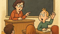 Anegdota: Pani pyta Jasia o zaimki...