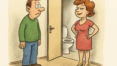 Dowcip: Co mówi mężczyzna po wyjściu z łazienki
