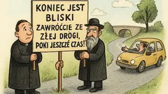 Dowcip: Ksiądz i rabin ostrzegają kierowców