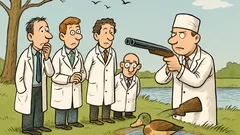 Dowcip: kilku lekarzy poszło na polowanie na kaczki