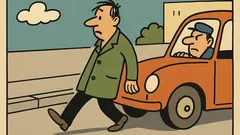 Dowcip: Pewien pieszy nagle zszedł z chodnika...
