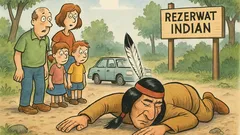 Dowcip: Pewna rodzina zwiedza rezerwat Indian...