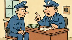 Dowcip: Nowy policjant cztery miesiące bez pensji