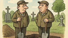 Anegdota: Grabarze rozmawiają ze sobą...