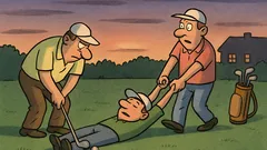 Dowcip: John wraca z golfa bardzo późno